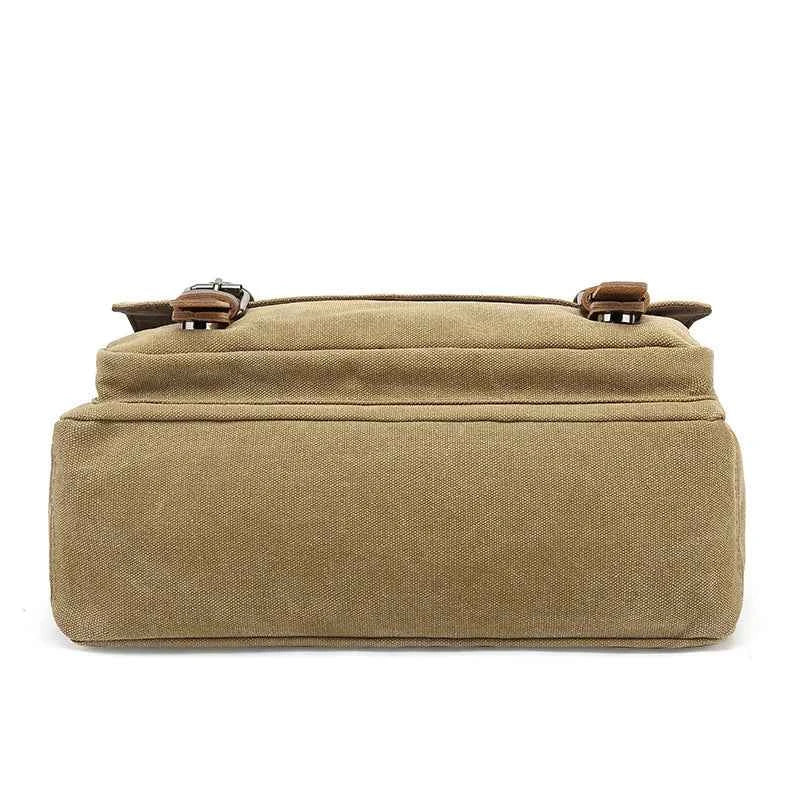 Men's Canvas Crossbody Messenger Bag – Vintage Shoulder Bag - Bild 5