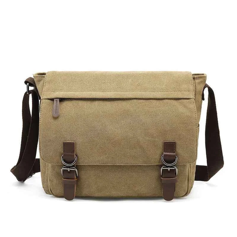 Men's Canvas Crossbody Messenger Bag – Vintage Shoulder Bag - Bild 2