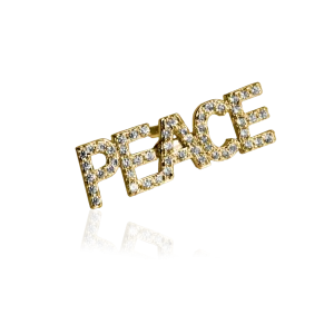 STATEMENT SPARKLE RING PEACE GULD