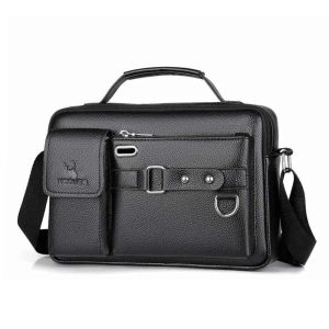 Men's PU Leather Crossbody Messenger Bag – Vintage Shoulder Bag