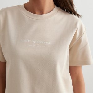 Café Au Lait Serif Boxy T-shirt