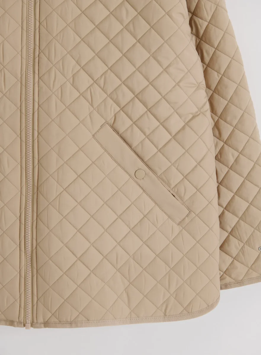 Beige Oversized Quilted Jacket - Bild 8