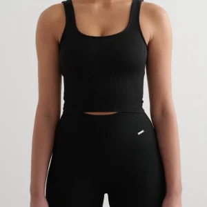 Black Ribbed Seamless Shaping Bralette