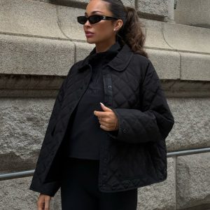 Black Quilted Femme Jacket