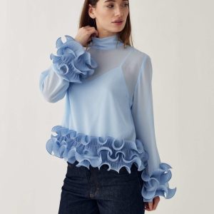 NOELLA N-LATANIETTA BLOUSE BLUE