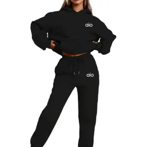 Womens Monochrome Hoodie Set - Elevate Your Casual Style with Comfort and Trend