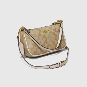 Ladies Crossbody Bag - Classic Geometry Pattern Multifunctional PU Leather Shoulder Bag