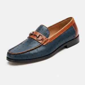 Men's Luxury Crocodile Pattern Loafers - Handmade Brown Slip-On Business Dress Shoes for Formal Office Wear