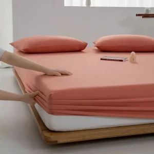 Soft Cotton Fitted Sheet for Single, Double, King, and Queen Size Mattresses - Elastic Band Bed Sheet Cover
