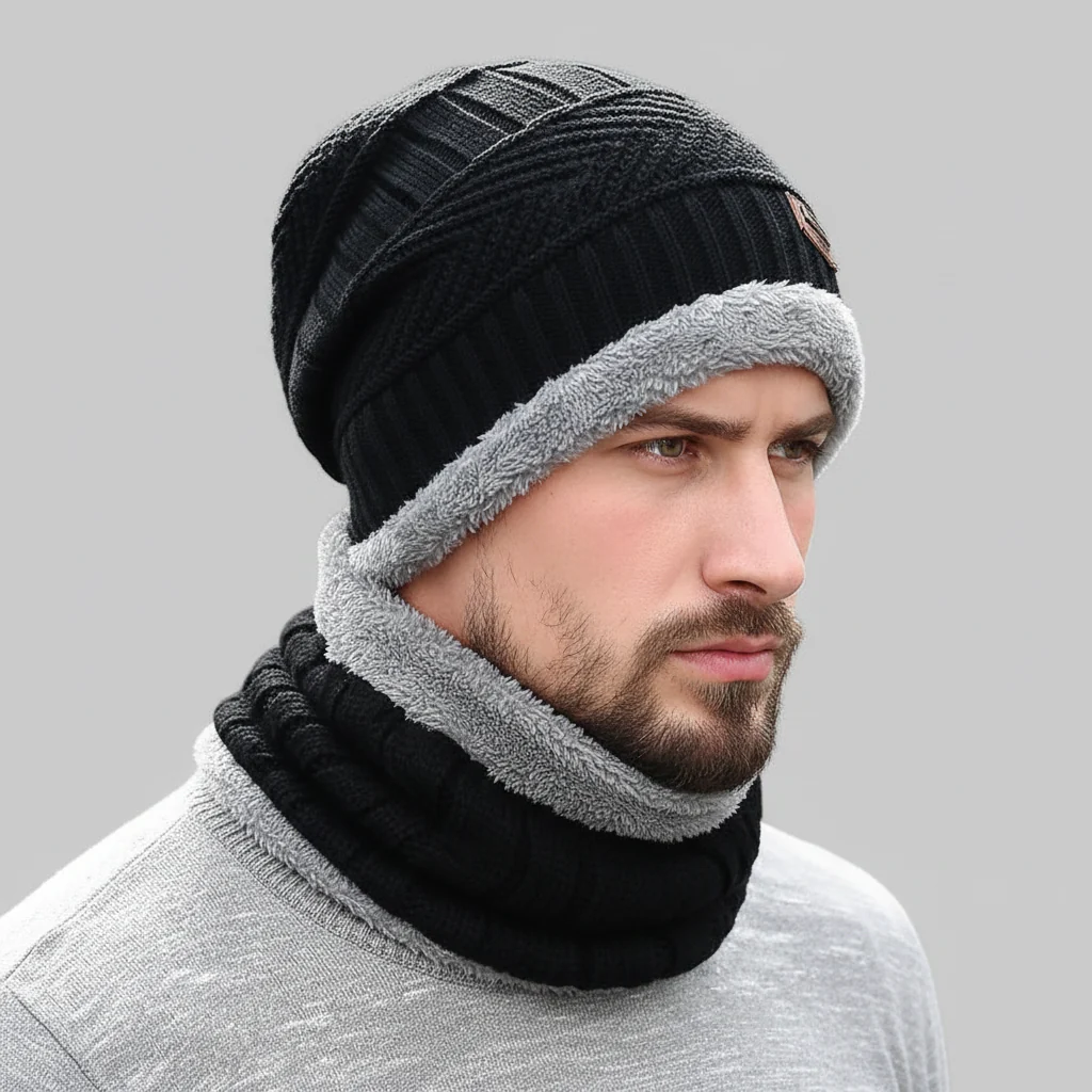 Winter Hats for Men - Skullies Beanie Hat, Wool Scarf Caps, Balaclava Mask, Knitted Bonnet, and Gorras