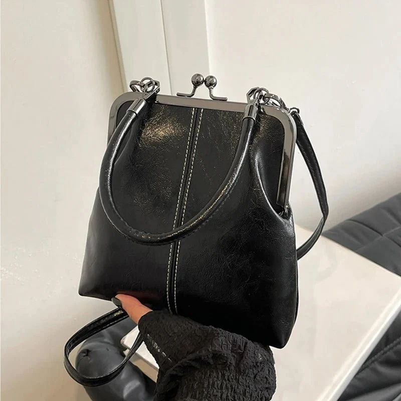 Fashionable Vintage Leather Crossbody Bag for Women's Evening Parties and Makeup - Bild 4