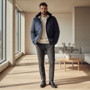 Winter Fleece Jackets for Men - Thicken Windproof Cropped Woolen Parka Coat, Warm Bomber Jacket for Autumn and Winter Outerwear