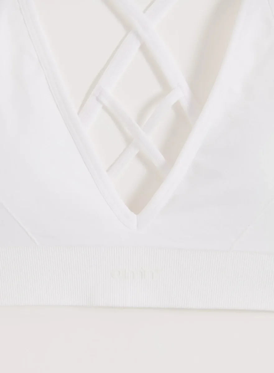 White Shape Seamless Cross Back Bra - Bild 8